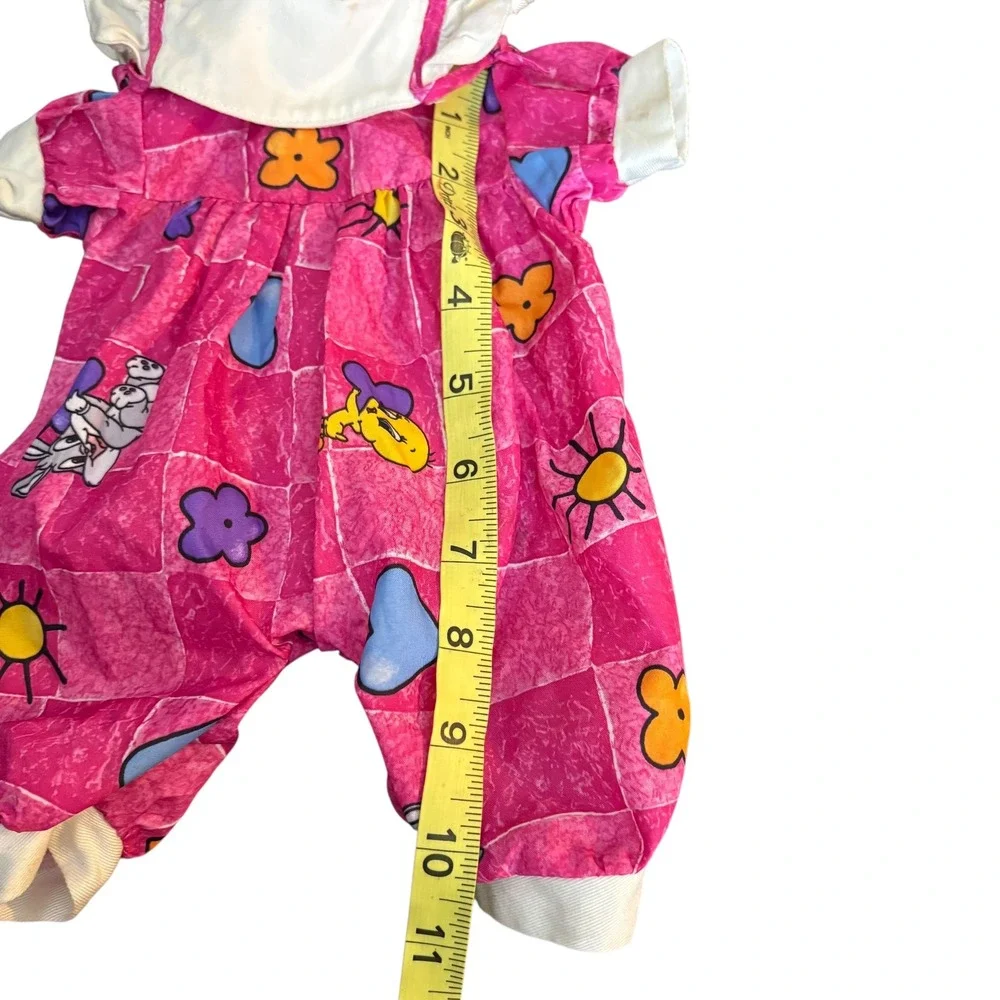 Vintage Doll Clothes Romper Outfit Looney Tunes Tweety Bird Bugs Bunny Pink - Picture 8 of 8